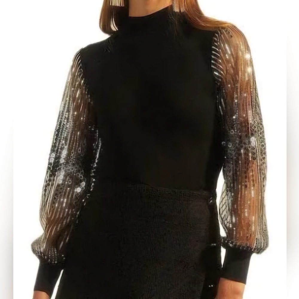 T-Tahari Mock Neck Sweater
